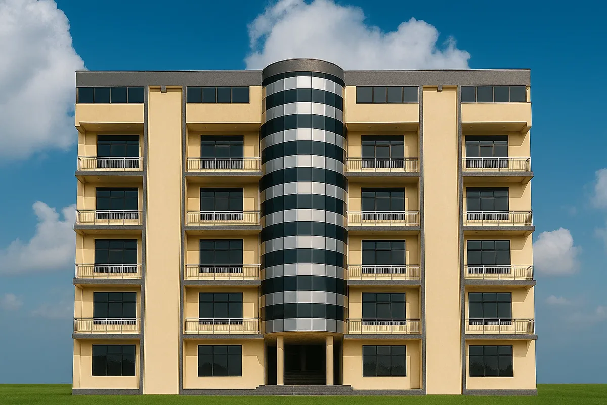 Architectural visualization. Bale Zone Finance Office Building